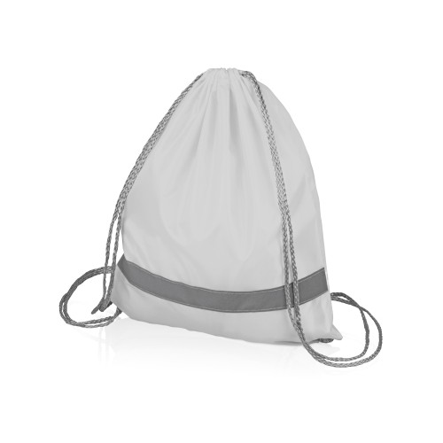 Рюкзак "Россел", белый с серыми шнурками