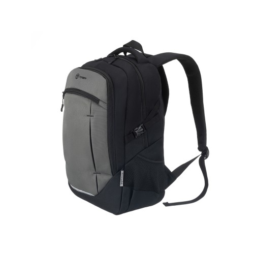 Рюкзак TORBER КЛАСС, чёрно-серый, 46 x 32 x 18 см + Мешок для сменной обуви в подарок!