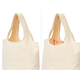 Сумка-шоппер Vest  long из хлопка 340 г/м2, натуральный