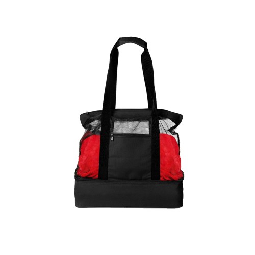 Сумка для шопинга и пляжа «Coolmesh» с изотермическим отделением внизу, черный