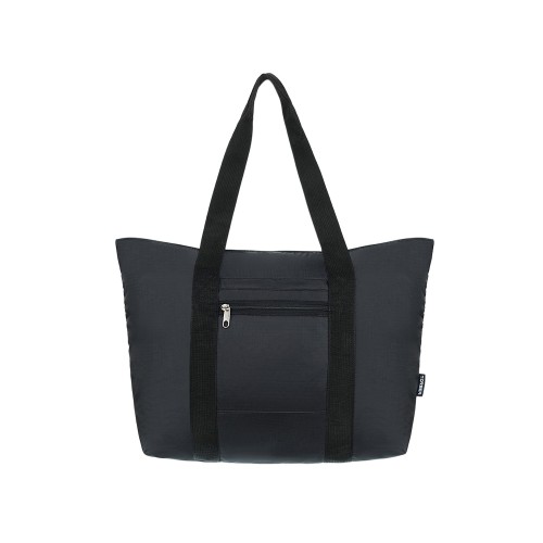 Сумка складная TORBER, черный, полиэстер, 48x33x12 см