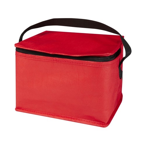 Spectrum нетканая сумка-холодильник, 4 л, на 6 банок, из переработанных материалов, красный