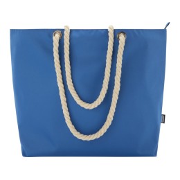 Panama пляжная эко-сумка-холодильник из переработанного материала, с ручками-шнурками 23L, ярко-синий