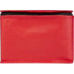 Spectrum нетканая сумка-холодильник, 4 л, на 6 банок, из переработанных материалов, красный