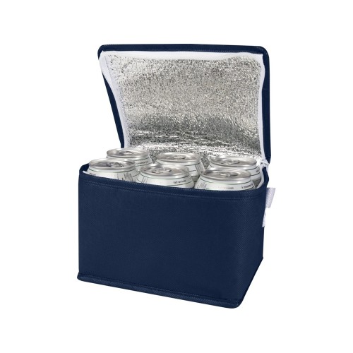 Spectrum нетканая сумка-холодильник, 4 л, на 6 банок, из переработанных материалов, синий navy