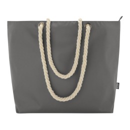 Panama пляжная эко-сумка-холодильник из переработанного материала, с ручками-шнурками 23L, серый