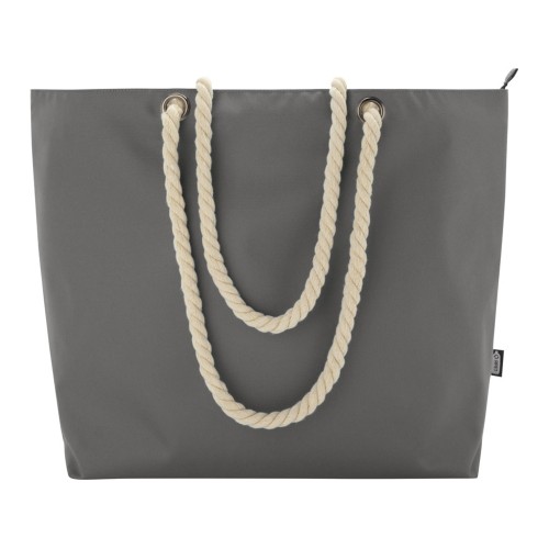 Panama пляжная эко-сумка-холодильник из переработанного материала, с ручками-шнурками 23L, серый