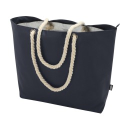 Panama пляжная эко-сумка-холодильник из переработанного материала, с ручками-шнурками 23L, синий navy