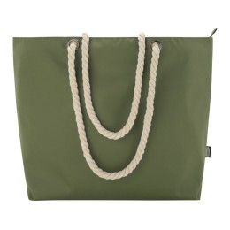 Panama пляжная эко-сумка-холодильник из переработанного материала, с ручками-шнурками 23L, оливковый