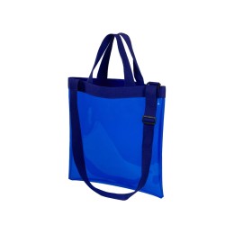 Сумка Frank из прозрачного пластика с регулирующейся лямкой, синий