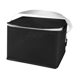 Spectrum нетканая сумка-холодильник, 4 л, на 6 банок, из переработанных материалов, сплошной черный