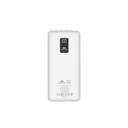 RIVACASE VA2220 (20000 мАч) внешний аккумулятор с дисплеем и встроенными кабелями, белый, 12/24