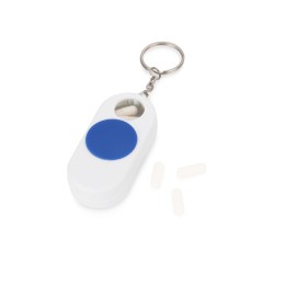 Брелок-футляр для  таблеток «Pill», белый/синий