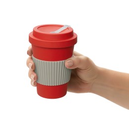 Термокружка "Muffin" из натуральных волокон, красный