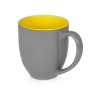Кружка керамическая «Gracy» 450мл, серый/желтый