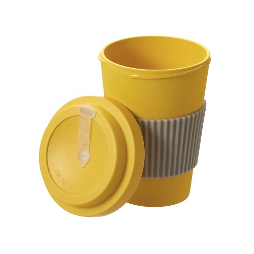 Термокружка "Muffin" из натуральных волокон, желтый