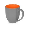 Кружка керамическая «Gracy» 450мл, серый/оранжевый