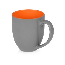 Кружка керамическая «Gracy» 450мл, серый/оранжевый