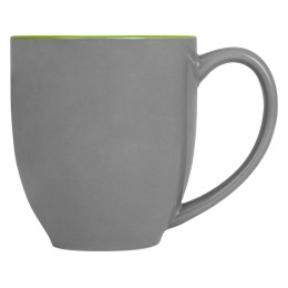 Кружка керамическая «Gracy» 450мл, серый/зеленое яблоко