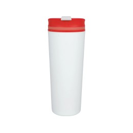 Термокружка «Brite» 500мл, белый/красный