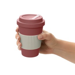 Термокружка "Muffin" из натуральных волокон, пыльно-розовый