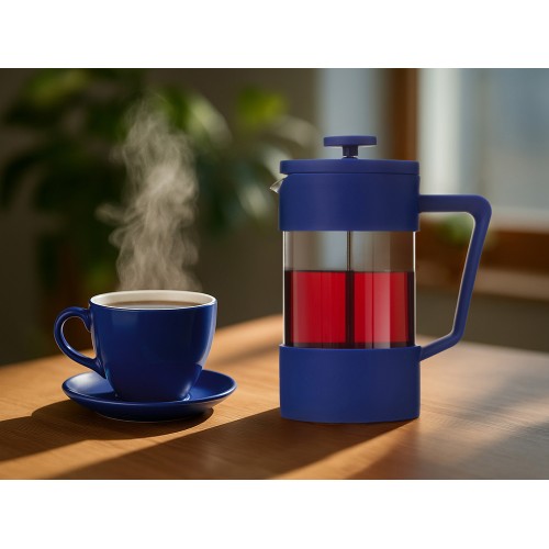 Пластиковый френч-пресс "Intense", 600мл, темно-синий