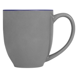 Кружка керамическая «Gracy» 450мл, серый/темно-синий