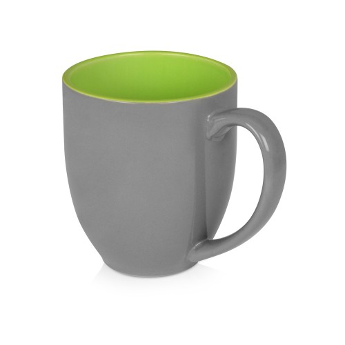 Кружка керамическая «Gracy» 450мл, серый/зеленое яблоко