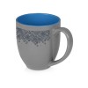 Кружка керамическая «Gracy» 450мл, серый/голубой