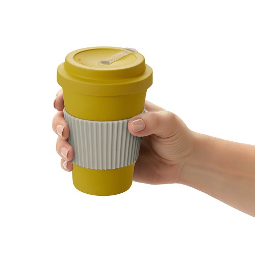 Термокружка "Muffin" из натуральных волокон, желтый