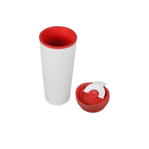 Термокружка «Brite» 500мл, белый/красный