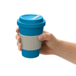 Термокружка "Muffin" из натуральных волокон, голубой