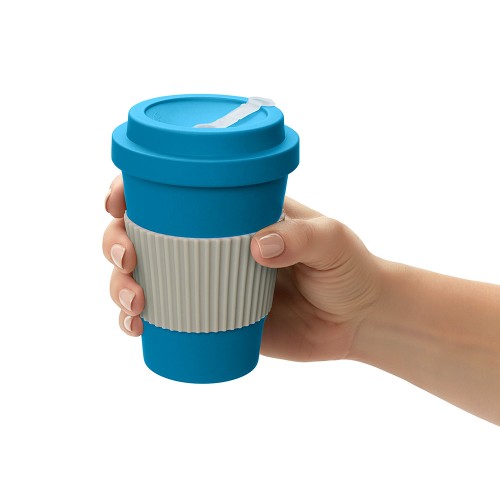 Термокружка "Muffin" из натуральных волокон, голубой