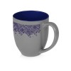 Кружка керамическая «Gracy» 450мл, серый/темно-синий