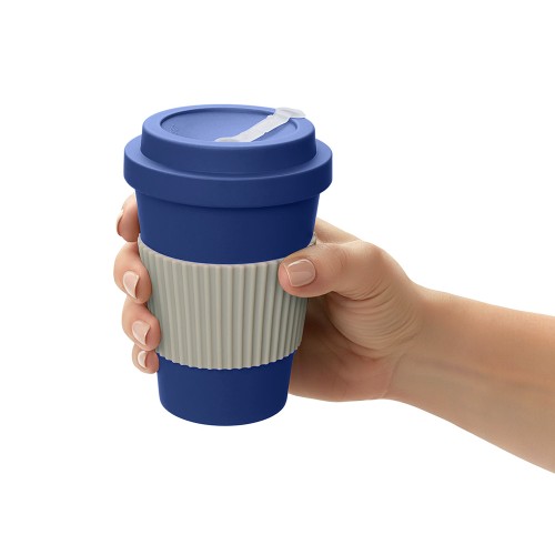 Термокружка "Muffin" из натуральных волокон, темно-синий