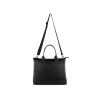 Сумка-шоппер BUGATTI ЭЛЬЗА | ELSA, чёрная, воловья кожа/полиэстер, 46х11х31,5 см