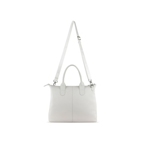 Сумка-шоппер BUGATTI ЭЛЬЗА | ELSA, белая, воловья кожа/полиэстер, 46х11х31,5 см