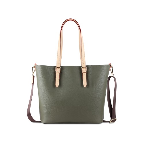 Сумка-шоппер BUGATTI ЭЛЛА | ELLA, оливковая, полиуретан, 47,5х12х32 см