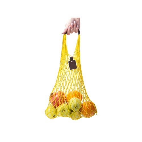 Авоська Dream М "old style" 15 литров с кожаными ручками, желтый (7)