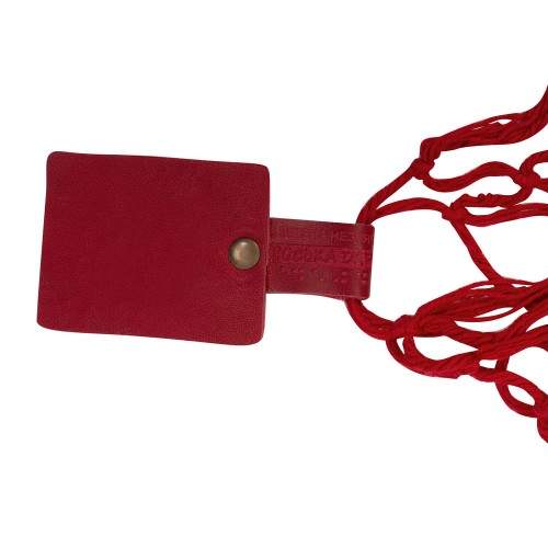 Авоська Dream М "old style" 15 литров с кожаными ручками, красный (1)