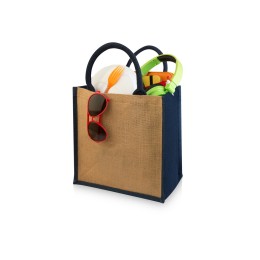 Сумка подарочная "Hindy", натуральный/темно-синий