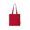 Эко-сумка Madras объемом 7 л из переработанного хлопка плотностью 140 г/м2, красный