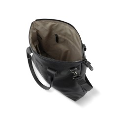 Сумка-шоппер BUGATTI ЭЛЬЗА | ELSA, чёрная, воловья кожа/полиэстер, 46х11х31,5 см