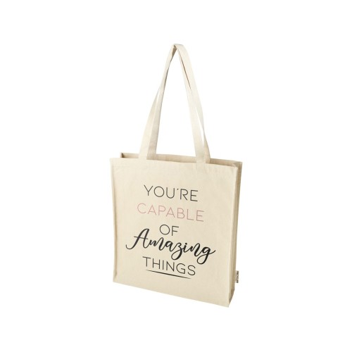 Florida эко-сумка с ластовицей плотностью 270 г/м² - Натуральный