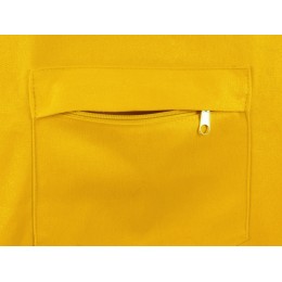 Сумка на молнии Zipper из хлопка 280 г c карманом на молнии спереди, желтый