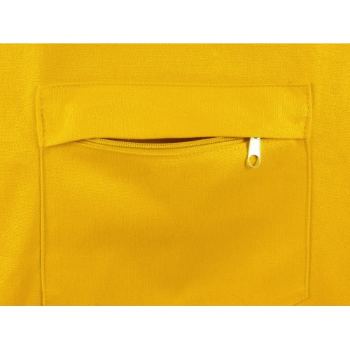 Сумка на молнии Zipper из хлопка 280 г c карманом на молнии спереди, желтый