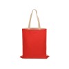 Сумка для шопинга Twin двухцветная из хлопка, 180 г/м2, красный/натуральный