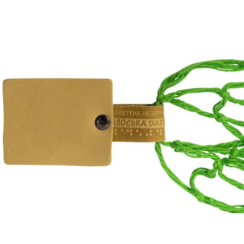 Авоська Dream М "old style" 15 литров с кожаными ручками, яблоко (9)