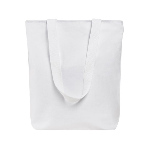 Сумка на молнии Zipper из хлопка 280 г c карманом на молнии спереди, белый