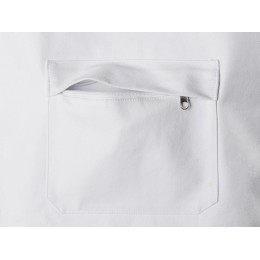 Сумка на молнии Zipper из хлопка 280 г c карманом на молнии спереди, белый